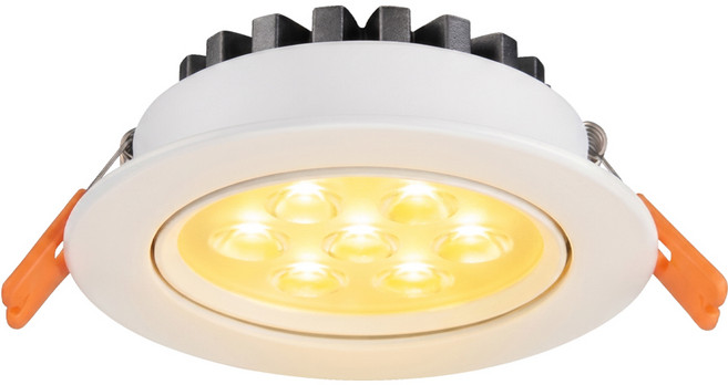 DANCELIGHT 舞光 微笑崁燈 8W LED9DOS8WR3 崁入孔90mm 3000K 黃光 時尚白, 1個