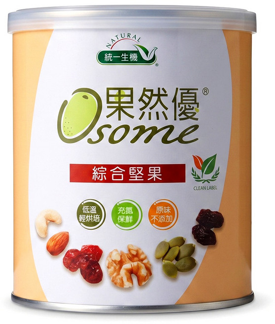 統一生機 Osome 果然優 綜合堅果, 360g, 1罐