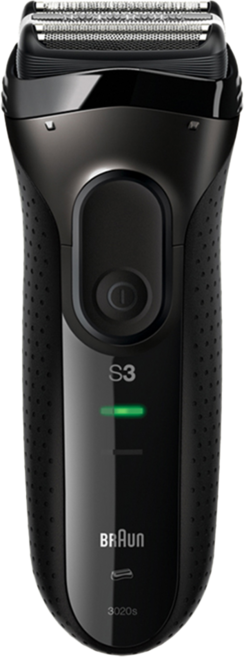 BRAUn 百靈 3刀頭 刮鬍刀 黑色 3020S 水洗 往返式 濕式 修剪器 台灣原廠公司貨 保固2年