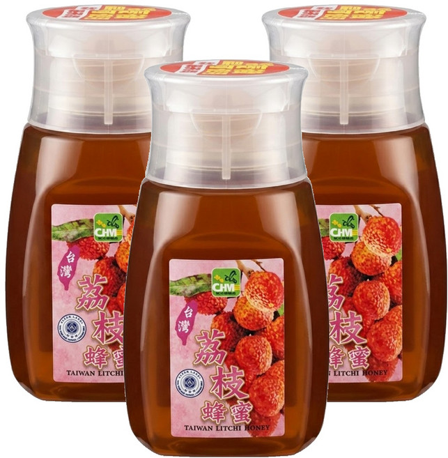 彩花蜜 台灣荔枝蜂蜜, 350g, 3瓶