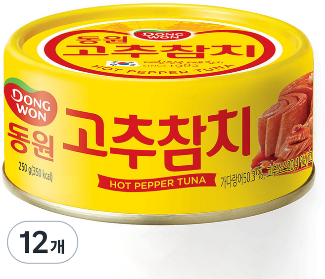 Dongwon 東遠 鮪魚罐頭 辣味, 250g, 12罐