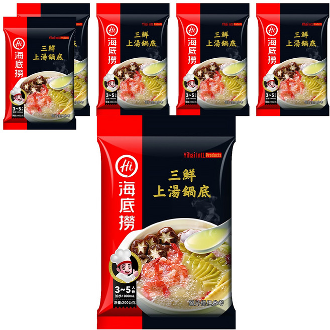 海底撈 上湯三鮮鍋底, 200g, 6包