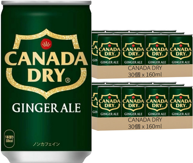 CANADA DRY 薑汁汽水, 160ml, 60個
