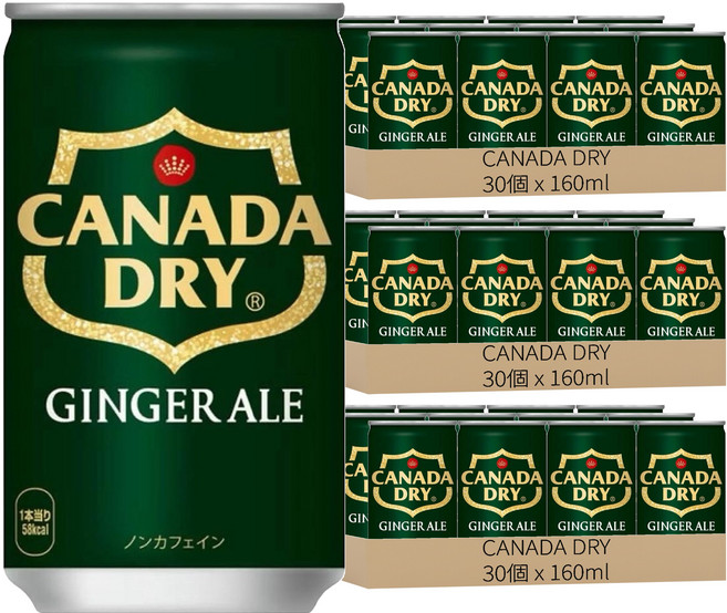CANADA DRY 薑汁汽水, 160ml, 90個