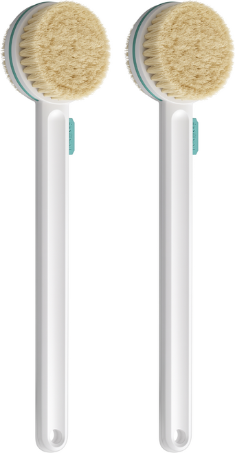 Qualitell 質零 雙柄搓背雙面浴刷 U1, 白色, 1入, 2個