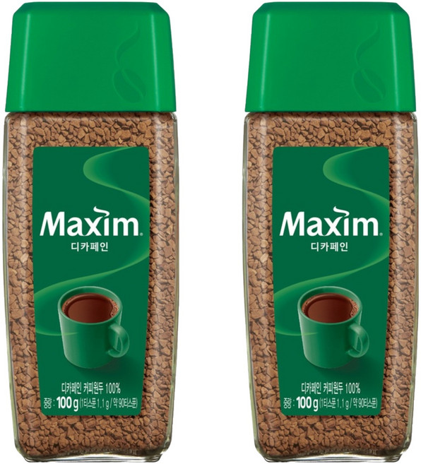 Maxim 麥心 低咖啡因原豆即溶咖啡, 100g, 2個
