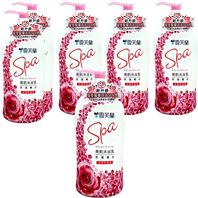 雪芙蘭 美肌SPA沐浴乳 玫瑰, 1kg, 6瓶