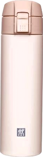 ZWILLING 雙人 18/10不鏽鋼真空彈蓋式保溫瓶, 粉色, 450ml, 1個