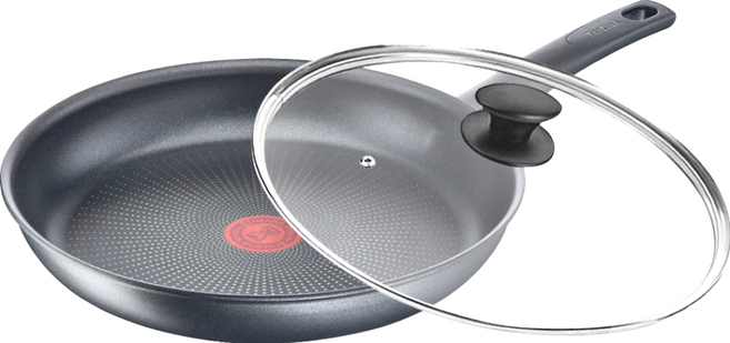 Tefal 特福 左岸雅廚系列 不沾平底鍋 附玻璃蓋, 28cm, 1組