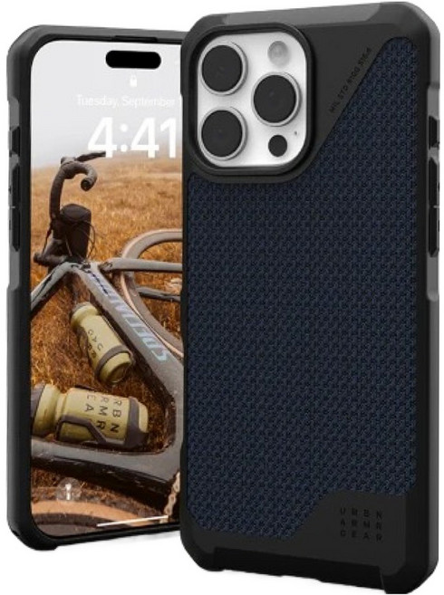 UAG 都會 手機 磁吸耐衝擊 保護殼 iPhone 16 Pro Max 纖維材質 支援MagSafe 無線充電 雙吊繩孔位 軍用藍 2024 原廠保固1年