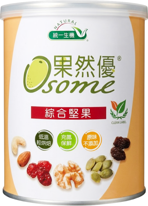 統一生機 Osome 果然優 綜合堅果, 360g, 1罐