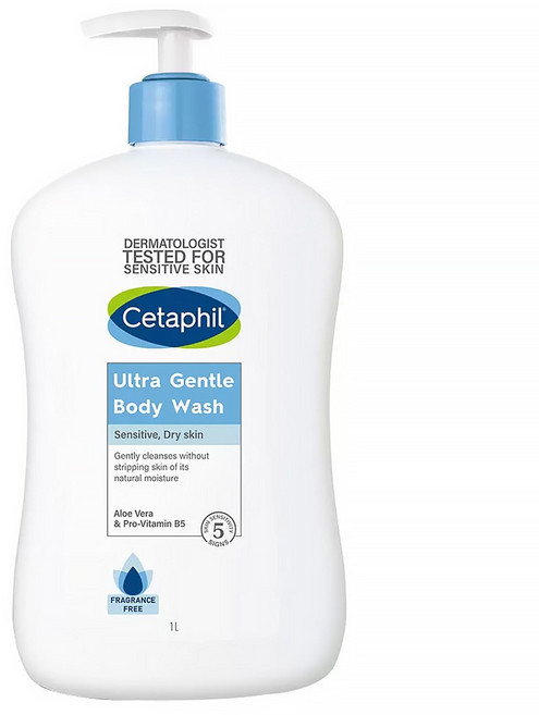 Cetaphil 舒特膚 B5極致舒敏沐浴乳, 1瓶, 1L