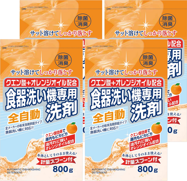 Rocket Soap 火箭石鹼 洗碗機專用碗盤清潔劑, 800g, 4包