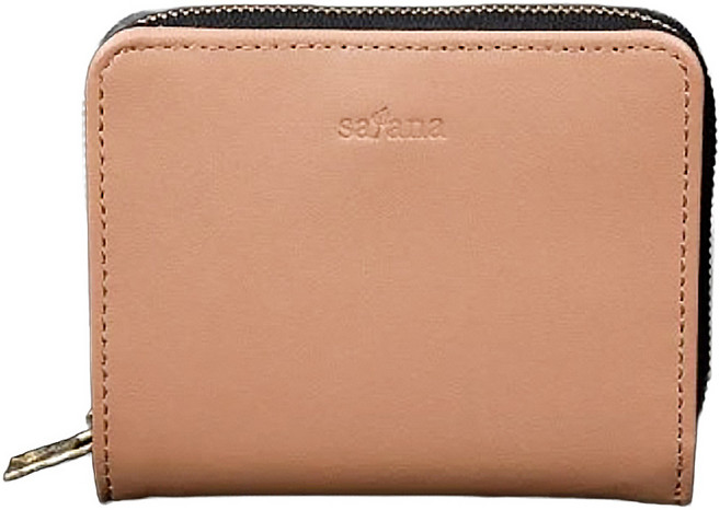 satana Leather 簡約拉鍊短夾