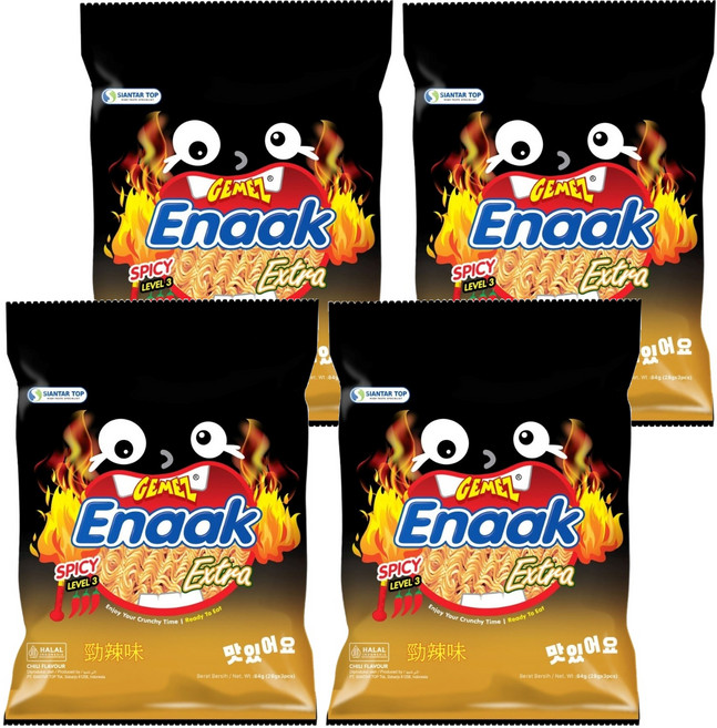 GEMEZ Enaak 韓式小雞麵 勁辣味, 84g, 4袋