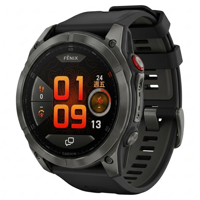 GARMIN FENIX 8 PRO AMOLED 全方位戶外進階GPS智慧腕錶 51mm, 石墨黑, 1.4吋, GPS + 藍牙