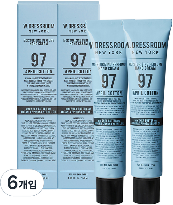 W.DRESSROOM 多麗絲 香水護手霜 97, 50ml, 6條