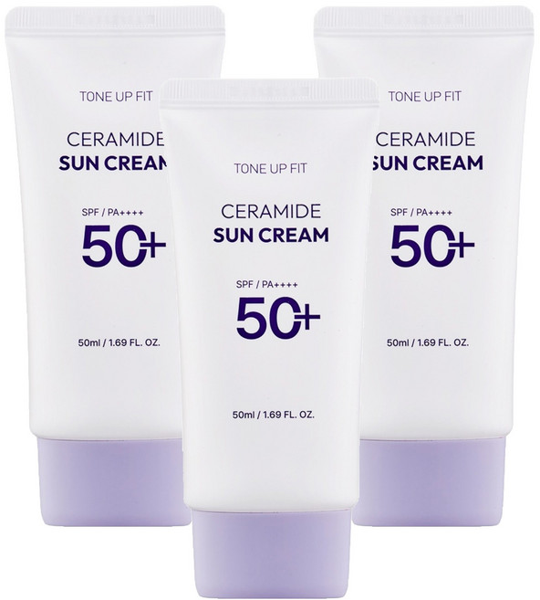 CHARMZONE 神經醯胺潤色貼合防曬乳 SPF50+PA++++, 50ml, 3條