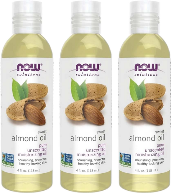NOW Foods 純甜杏仁保濕油, 118ml, 3瓶