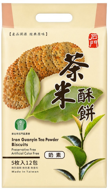 新北市石門區農會 茶米酥餅, 300g, 1個