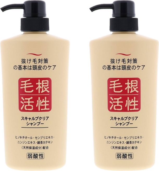 JUN COSMETIC 純藥 毛根活性洗髮精 一般款, 550ml, 2瓶