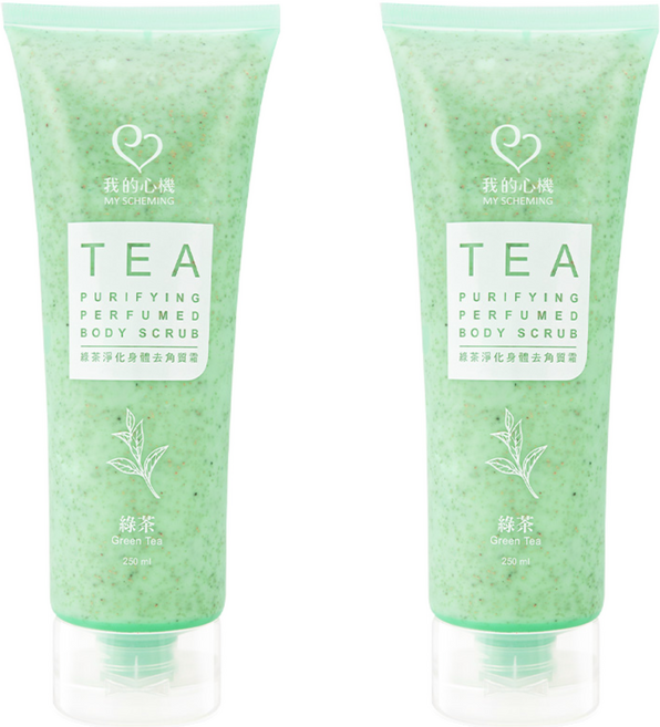 MY SCHEMING 我的心機 身體去角質霜 綠茶淨化, 250ml, 2條