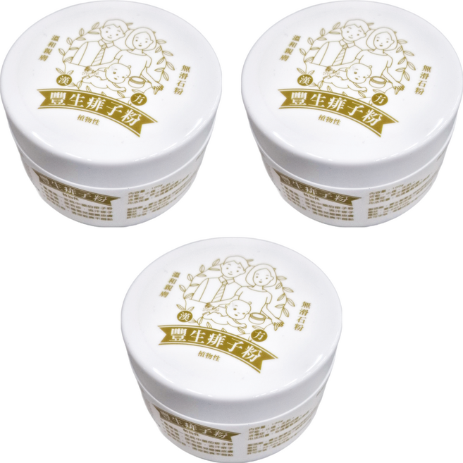 EUVIT 豐生 爽膚痱子粉, 100g, 3罐