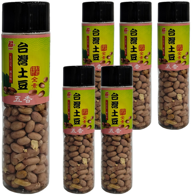 李家興 花生罐 五香, 210g, 6罐