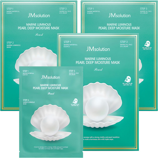 JMsolution 肌司研 青光海洋珍珠深層保濕面膜, 10片, 3盒