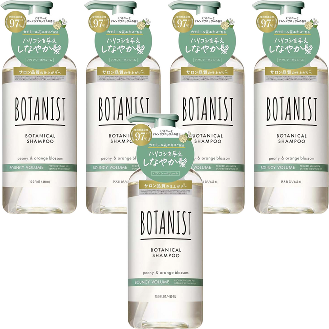 BOTANIST 彈潤豐盈洗髮乳 牡丹 + 橙花, 460ml, 5瓶