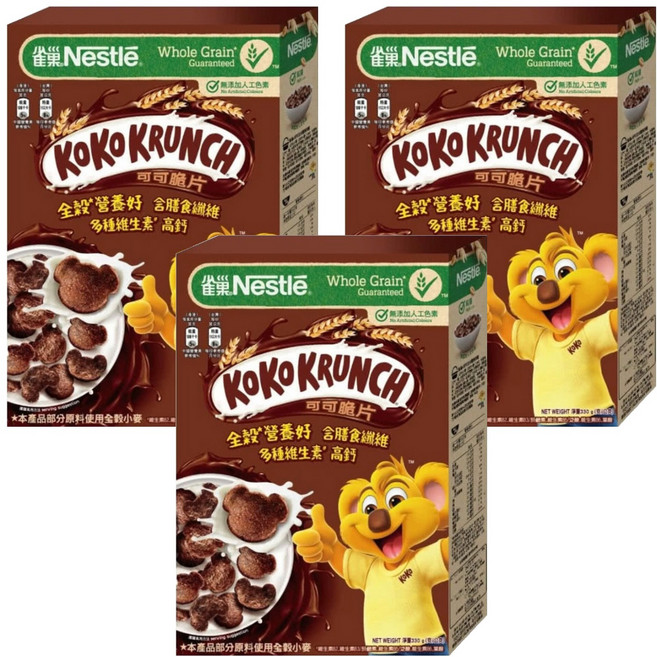 KoKo KRUNCH 可可脆片 早餐脆片, 330g, 3盒