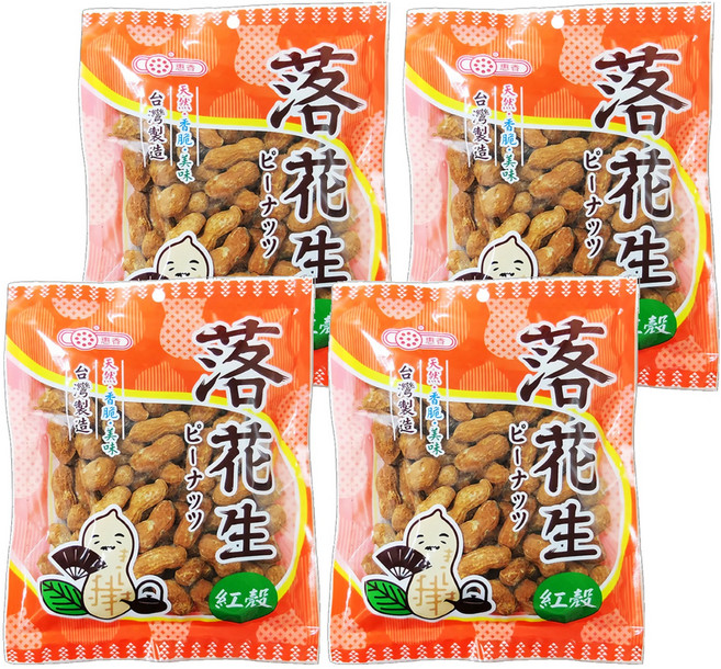 惠香 紅殼花生, 140g, 4包
