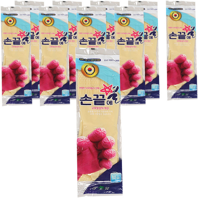Sonkkeutebyeol 橡膠手套 中 M, 白色, 中(M), 10套