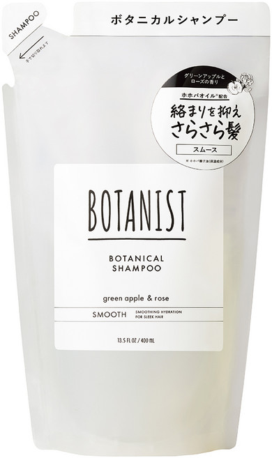 BOTANIST 植物性洗髮精 清爽柔順型 補充包 青蘋果&玫瑰, 400ml, 1包