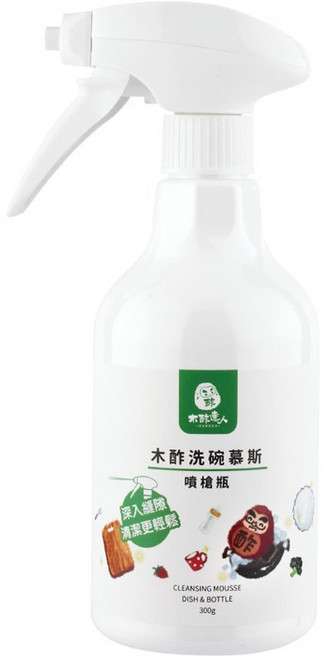 DAWOKO 木酢達人 木酢洗碗慕斯噴槍型, 450g, 1瓶