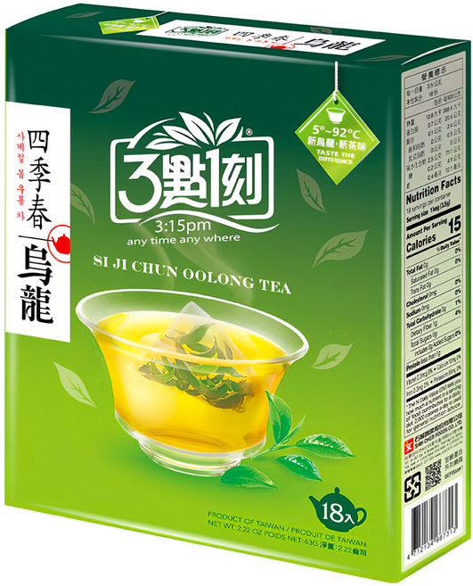 3點1刻 四季春烏龍茶, 3.5g, 18包, 1盒