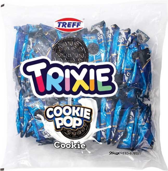 韓國 TRIXIE 餅乾棒棒糖 154入, 2kg, 1個