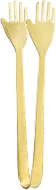 SALUS 佐藤金屬 迷你小手食物夾 100mm, 金色, 1個