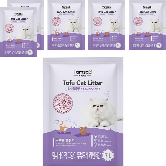 Tamsaa Basics 豆腐貓砂, 薰衣草香, 7L, 6包