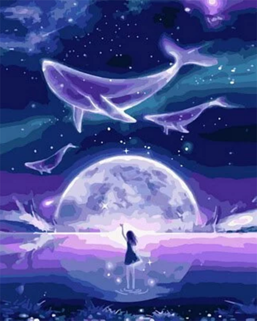 ArtLife 藝術生活 DIY數字油畫 DT039 50 x 40cm, 銀河夜夢, 1組
