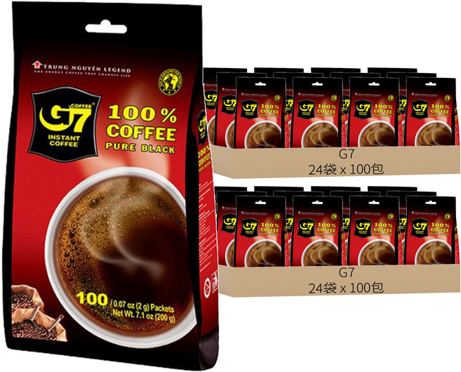 G7 純咖啡 量販包, 2g, 100入, 48袋