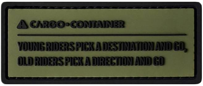 CARGO container 工業風徽章, D款 軍綠色, 1個