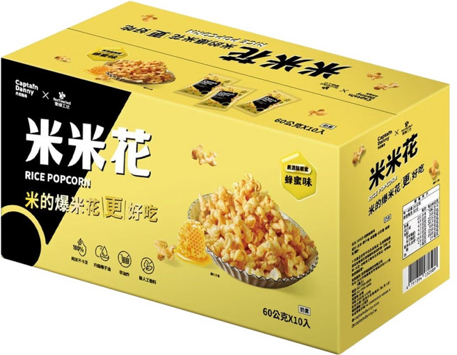 Captain Danny 丹尼船長 米米花 龍眼蜂蜜口味 蜜蜂工坊聯名款 10包, 600g, 1盒