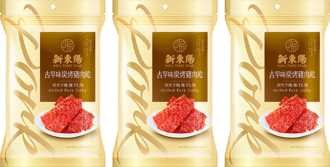 新東陽 古早味炭烤豬肉乾, 100g, 3包