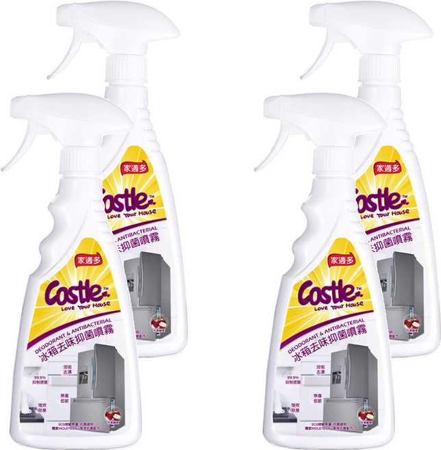 Castle 家適多 冰箱去味防護噴霧, 500ml, 4瓶
