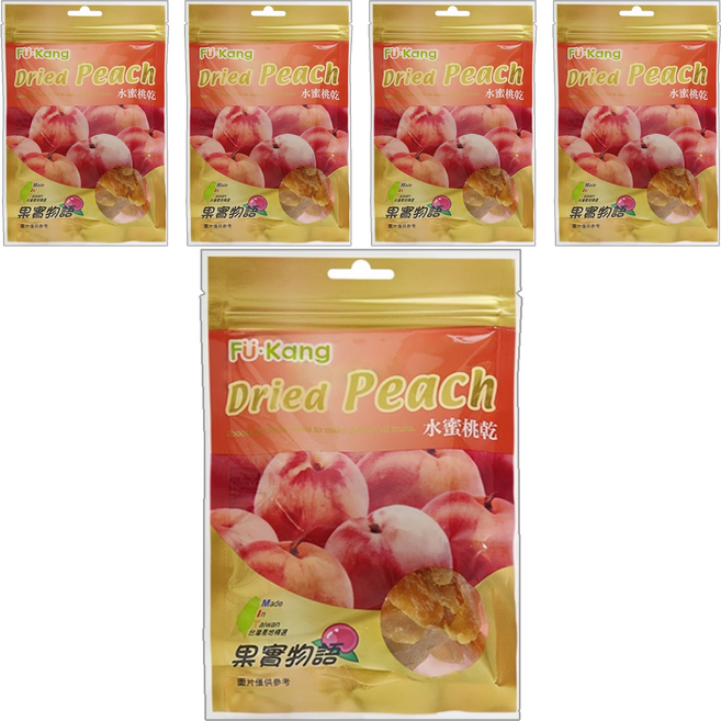 果實物語 水蜜桃乾, 60g, 5包