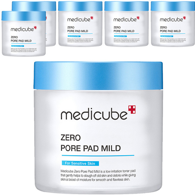medicube 潔柔毛孔爽膚棉 溫和版, 70片, 6罐