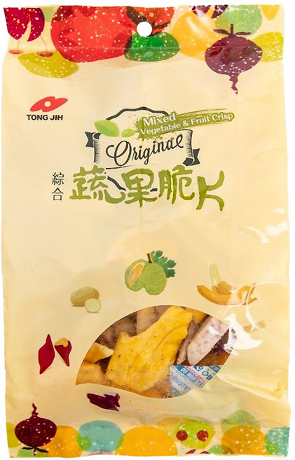 TONG JIH 統記食品 綜合蔬果脆片, 250g, 1包