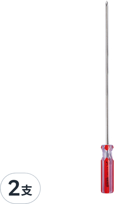 JETECH 捷特 彩條起子 十字型102 #1 5*250mm, 2支