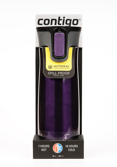 contigo West Loop 不鏽鋼保溫杯, 霧面紫, 590ml, 1個